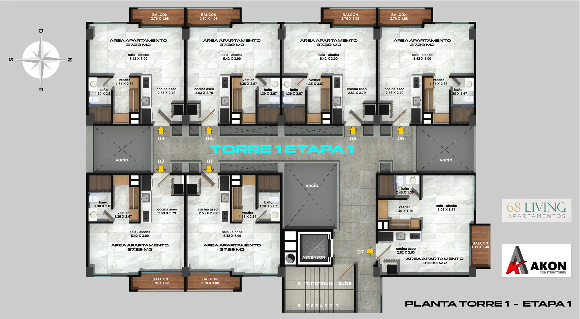 68 Living — Cocina integrada de alta gama